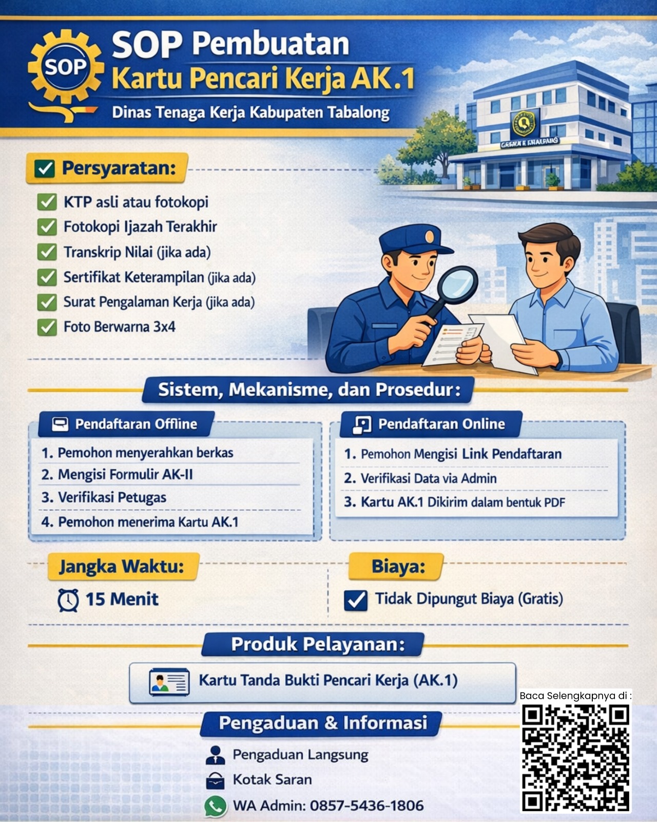 STANDAR OPERASIONAL PROSEDUR : Pembuatan Kartu Pencari Kerja AK.1