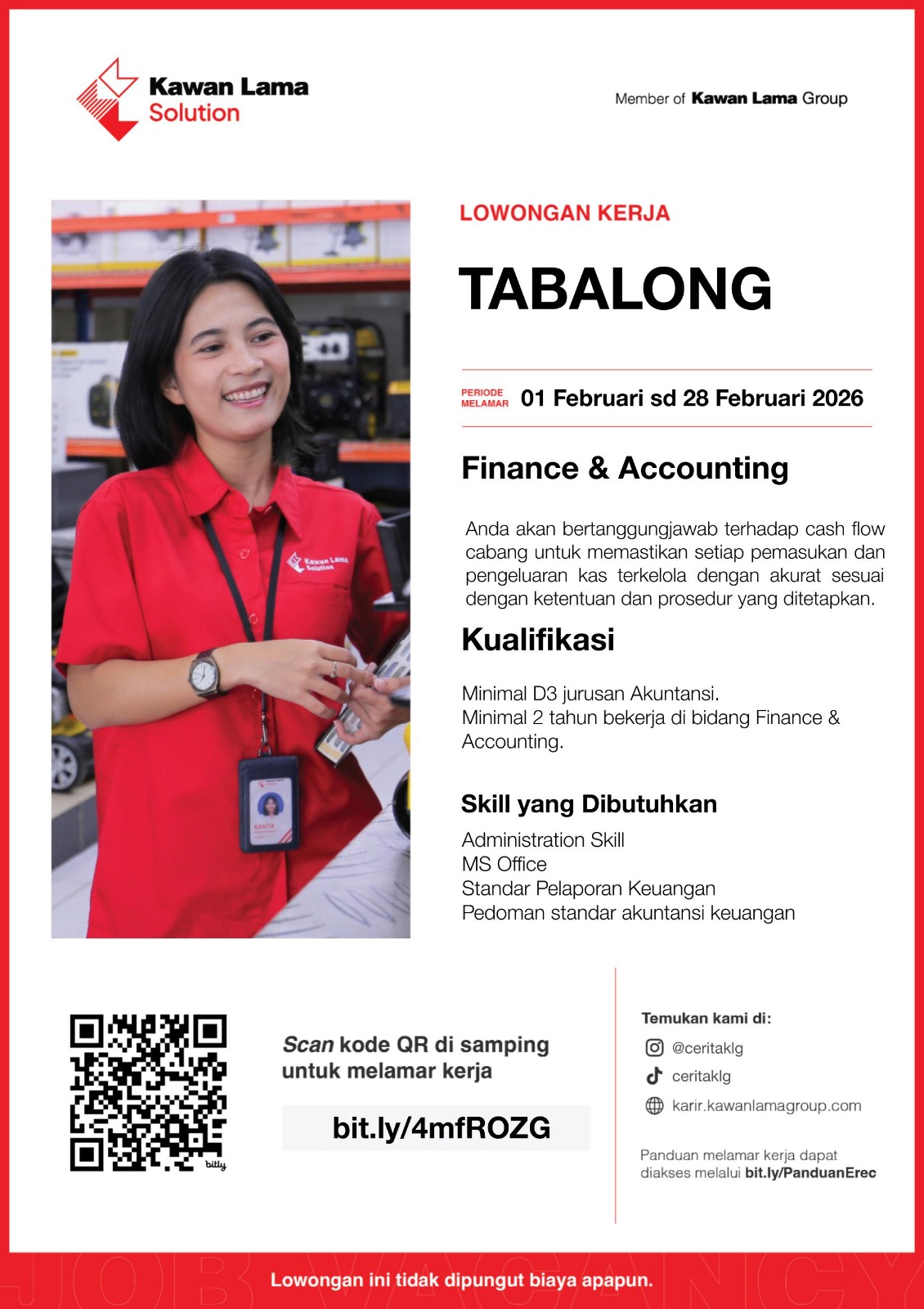 Lowongan Finance & Accounting