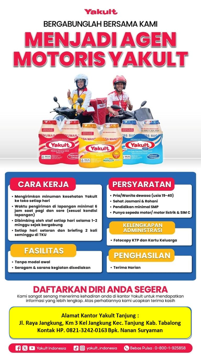 Lowongan Agen Motoris Yakult
