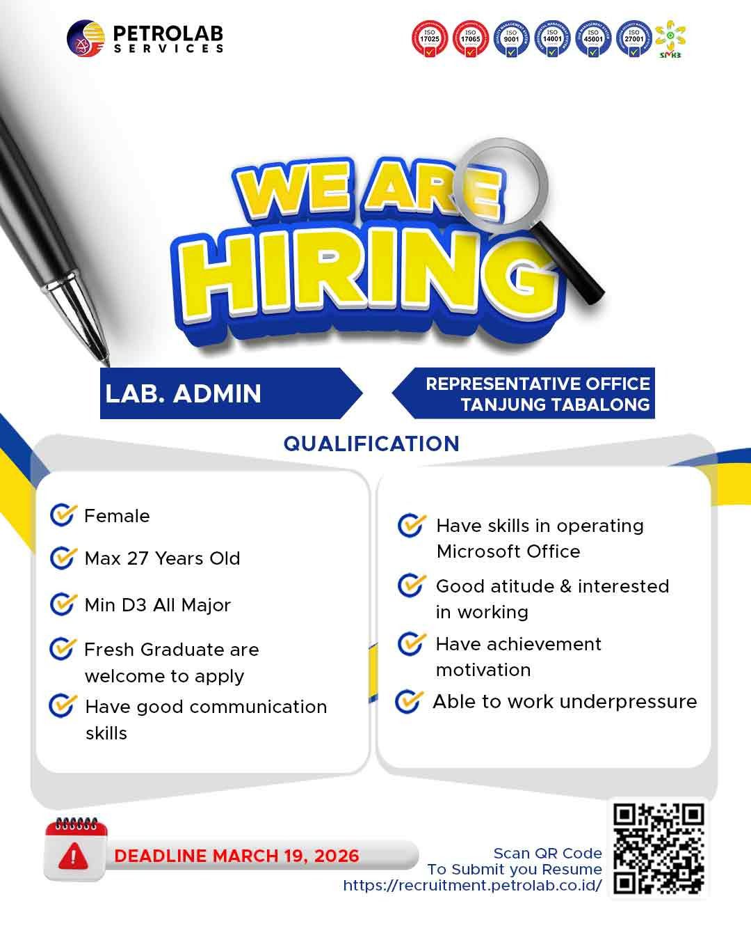 LAB ADMIN (PETROLAB)