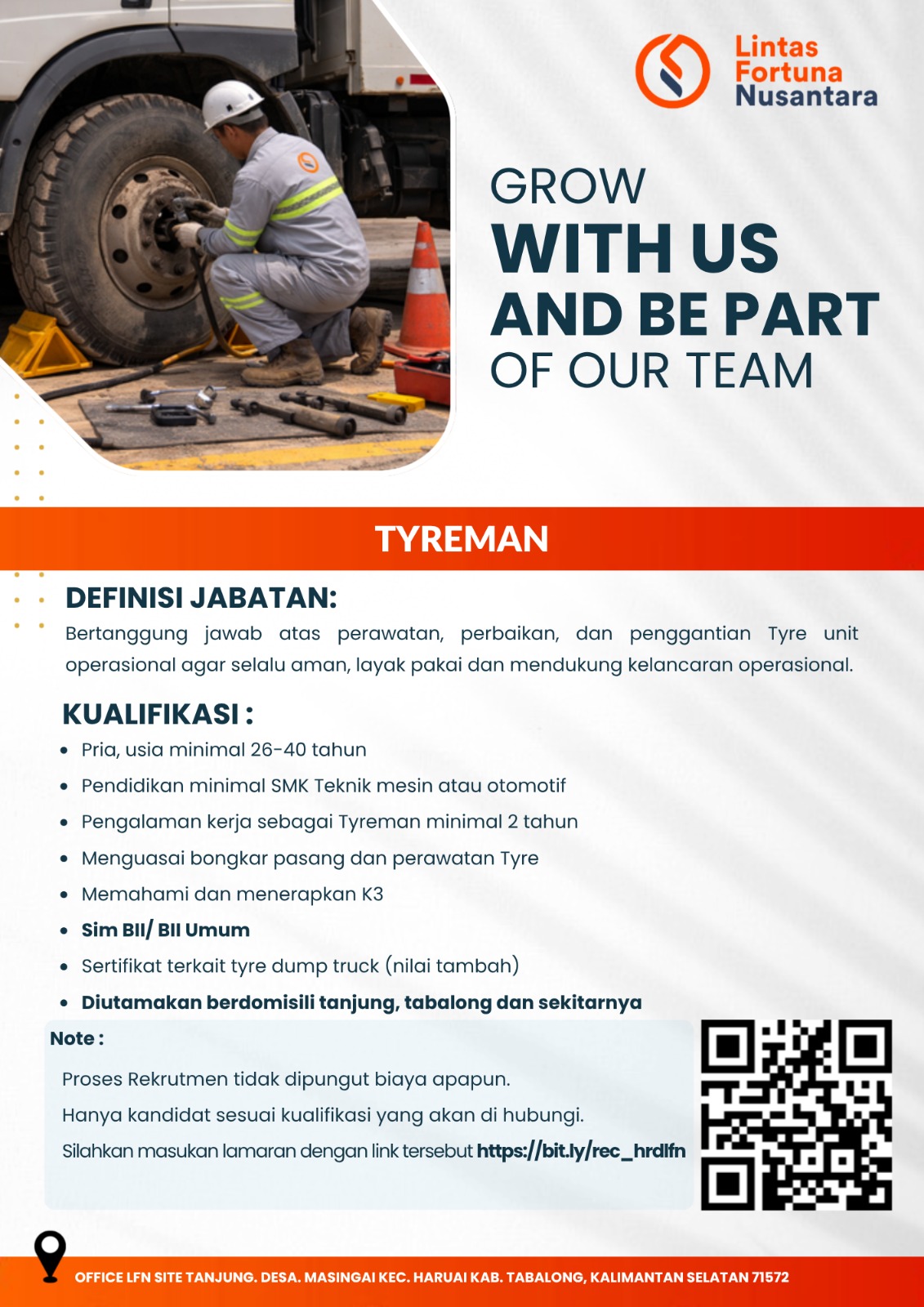 Lowongan Tyreman