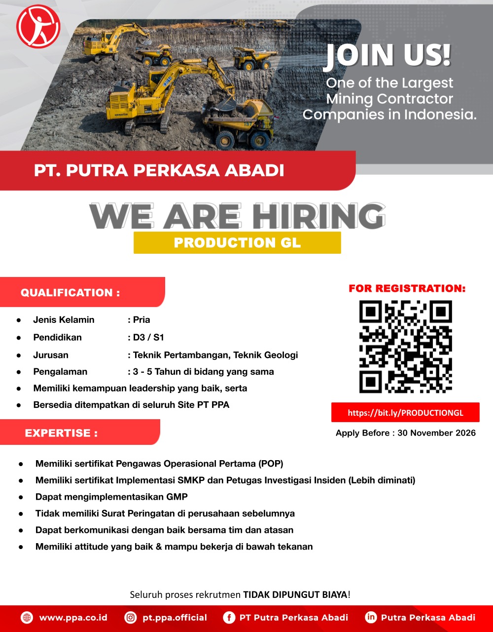 LOWONGAN PRODUCTION GL